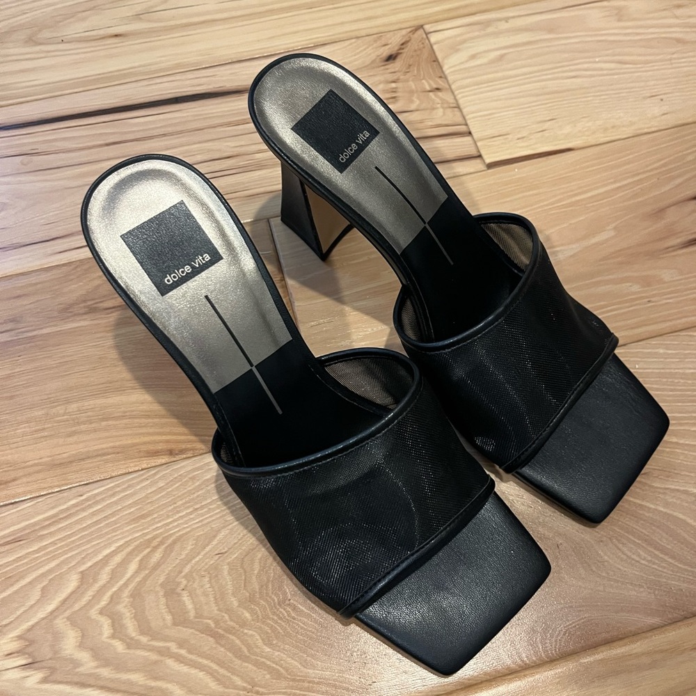 Dolce Vita Narda Heels Onyx Mesh Size 9